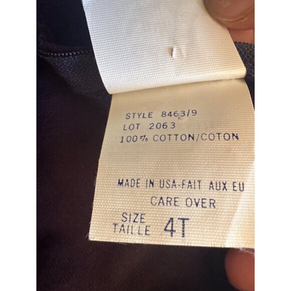 Vintage 80s Good Lad Purple Velvet Baby Dress W/ Lace Trim & Bow - Picture 5 of 5